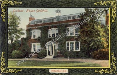 Carte postale ancienne Dickens' House Gadshill — Rochester — Angleterre