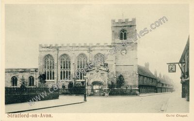 Carte postale ancienne Guild Chapel — Stratford on Avon — Angleterre
