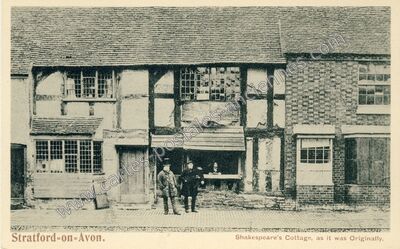 Carte postale ancienne Shakespeare's Cottage, as it was Originally — Stratford on Avon — Angleterre