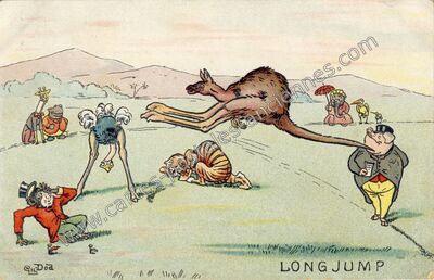 Carte postale ancienne Long Jump — x — Angleterre