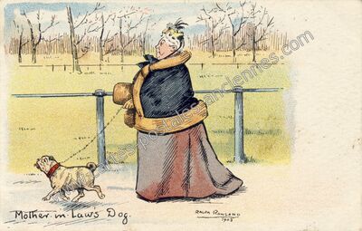 Carte postale ancienne Mother-in-Law's Dog — x — Angleterre
