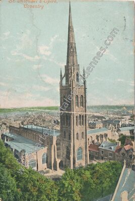 Carte postale ancienne St. Michael's Spire — Coventry — Angleterre