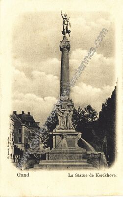 Carte postale ancienne La Statue de Kerckhove — Gand — Belgique