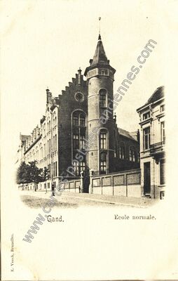 Carte postale ancienne Ecole normale — Gand — Belgique