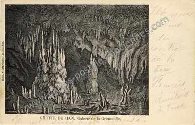 Carte postale ancienne Galerie de la Grenouille — Grotte de Han — Belgique
