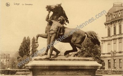 Carte postale ancienne Le Dompteur — Liege — Belgique
