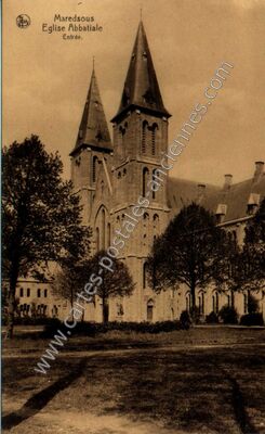 Carte postale ancienne Eglise Abbatiale — Maredsous — Belgique