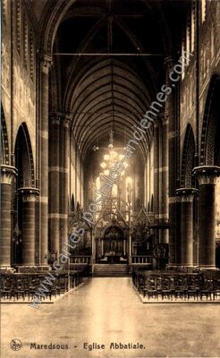 Carte postale ancienne Eglise Abbatiale — Maredsous — Belgique