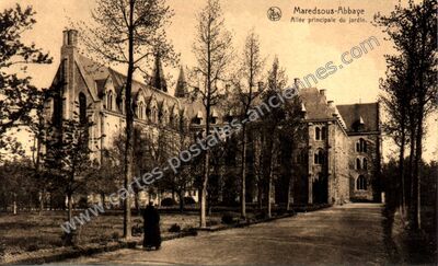 Carte postale ancienne Allée principale du jardin — Maredsous — Belgique