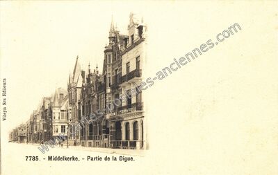 Carte postale ancienne Partie de la Digue — Middelkerke — Belgique