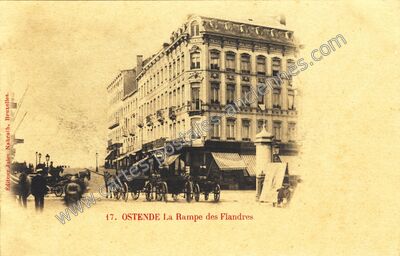 Carte postale ancienne La Rampe des Flandres — Ostende — Belgique
