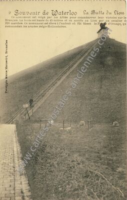 Carte postale ancienne La Butte du Lion — Waterloo — Belgique