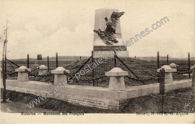 Carte postale ancienne Monument des Français — Waterloo — Belgique