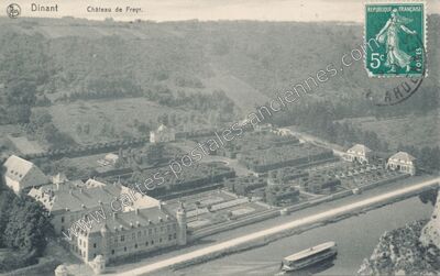 Carte postale ancienne Château de Freyr — Dinant — Belgique