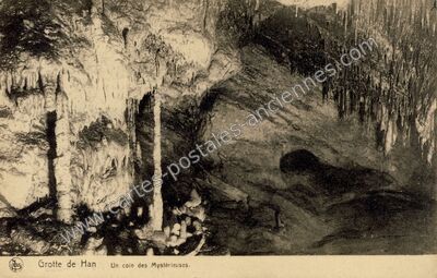 Carte postale ancienne Un coin des Mystérieuses — Grotte de Han — Belgique