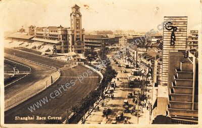 Carte postale ancienne Shanghai Race Course — Shangai — Chine
