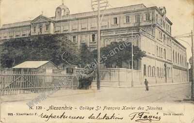 Carte postale ancienne Collège St. François Xavier des Jésuites — Alexandrie — Egypte