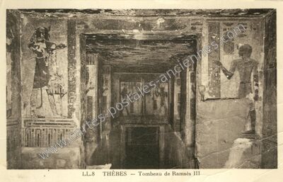 Carte postale ancienne Tombeau de Ramsès III — Thebes — Egypte