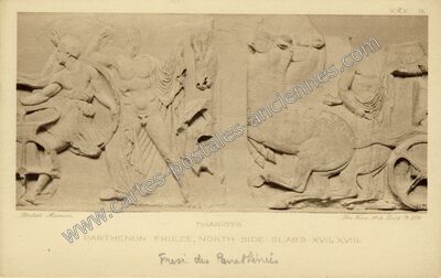 Carte postale ancienne NORTH SIDE SLABS XVII, XVIII — Parthenon — Grèce