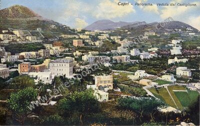 Carte postale ancienne Panorama. Veduta dal Castiglione — Capri — Italie