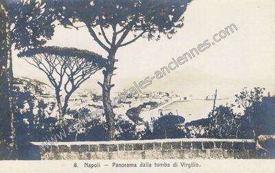Carte postale ancienne Panorama dalla tomba di Virgilio — Napoli — Italie