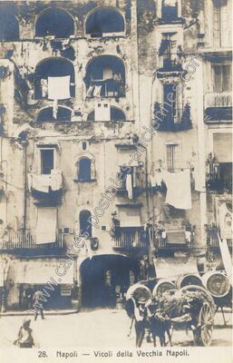 Carte postale ancienne Vicoli della Vecchia Napoli — Napoli — Italie