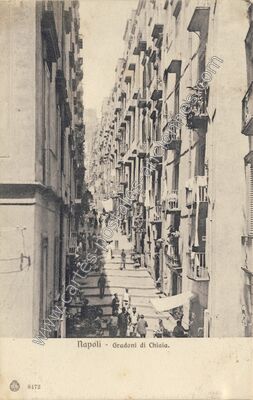 Carte postale ancienne Gradoni di Chiaia — Napoli — Italie