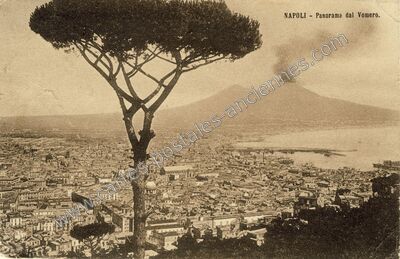 Carte postale ancienne Panorama dal Vomero — Napoli — Italie