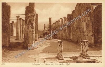 Carte postale ancienne Casa di Cornelio Rufo — Pompei — Italie