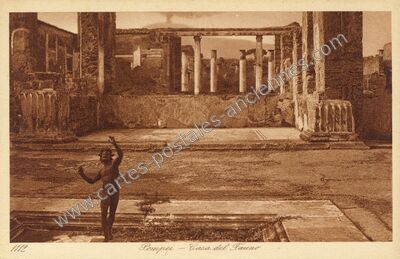 Carte postale ancienne Casa del Fauno — Pompei — Italie