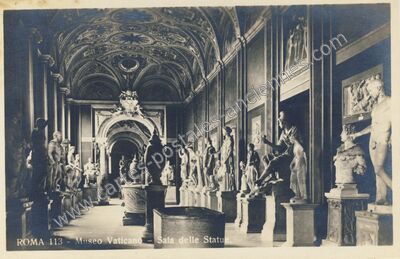 Carte postale ancienne Museo Vaticano - Sala delle Statue — Roma — Italie