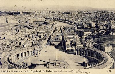 Carte postale ancienne Panorama dalla Cupola di S. Pietro — Roma — Italie