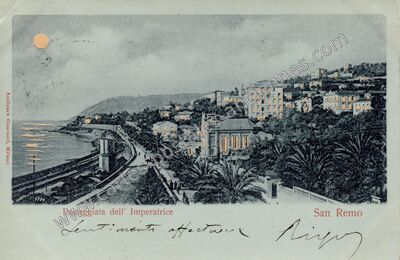 Carte postale ancienne Passeggiata dell' Imperatrice — San Remo — Italie