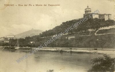 Carte postale ancienne Riva del Po e Monte dei Cappuccini — Torino — Italie