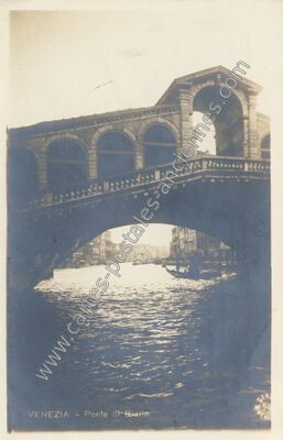 Carte postale ancienne Ponte di Rialto — Venezia — Italie