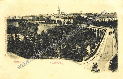 Carte postale ancienne Viaduct — Luxembourg — Luxembourg