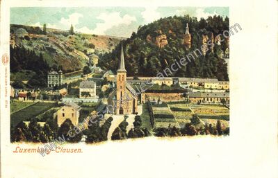 Carte postale ancienne Clausen — Luxembourg — Luxembourg