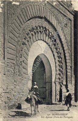 Carte postale ancienne Bab Agnaou (Porte-des Portugais) — Marrakech — Maroc