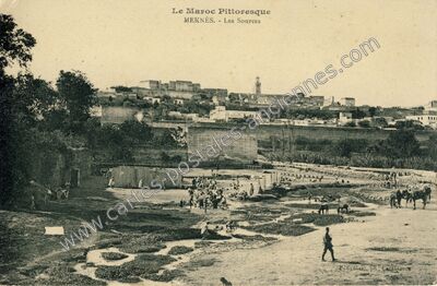 Carte postale ancienne Le Maroc Pittoresque - Les Sources — Meknes — Maroc