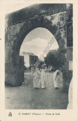 Carte postale ancienne Porte de Salé — Rabat — Maroc