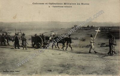 Carte postale ancienne Colonnes et Opérations Militaires — Soldats — Maroc