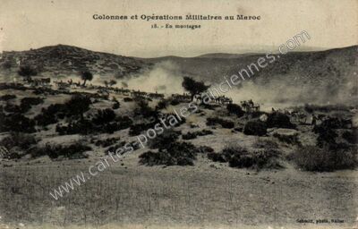 Carte postale ancienne Colonnes et Opérations Militaires — Soldats — Maroc