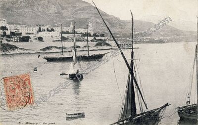 Carte postale ancienne Le port — Monte Carlo — Monaco