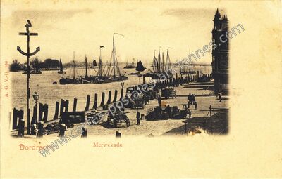 Carte postale ancienne Merwkad — Dordrecht — Pays-Bas