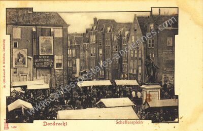 Carte postale ancienne Scheffersplein — Dordrecht — Pays-Bas