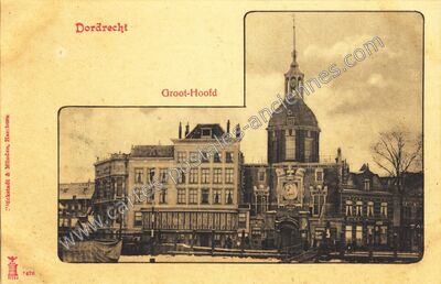 Carte postale ancienne Groot-Hoofd — Dordrecht — Pays-Bas