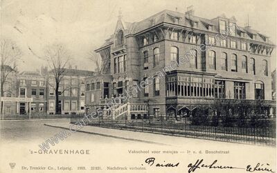 Carte postale ancienne Vakschool voor meisjes — Gravenhage — Pays-Bas