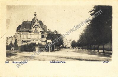 Carte postale ancienne Belgische Park — Scheveningen — Pays-Bas