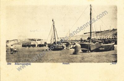 Carte postale ancienne Strand — Scheveningen — Pays-Bas