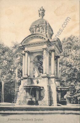 Carte postale ancienne Standbeeld Sarphati — Amsterdam — Pays-Bas